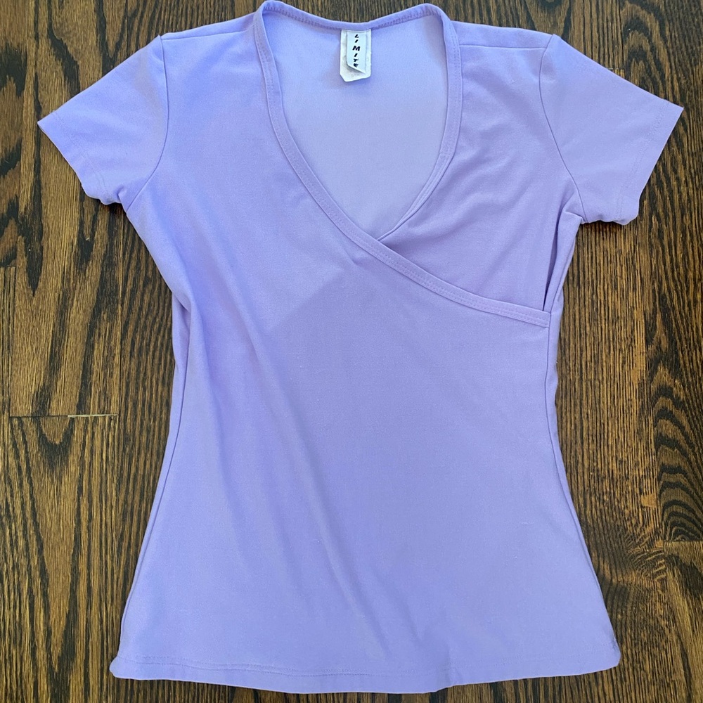 Vintage Purple V-Neck Wrap Top